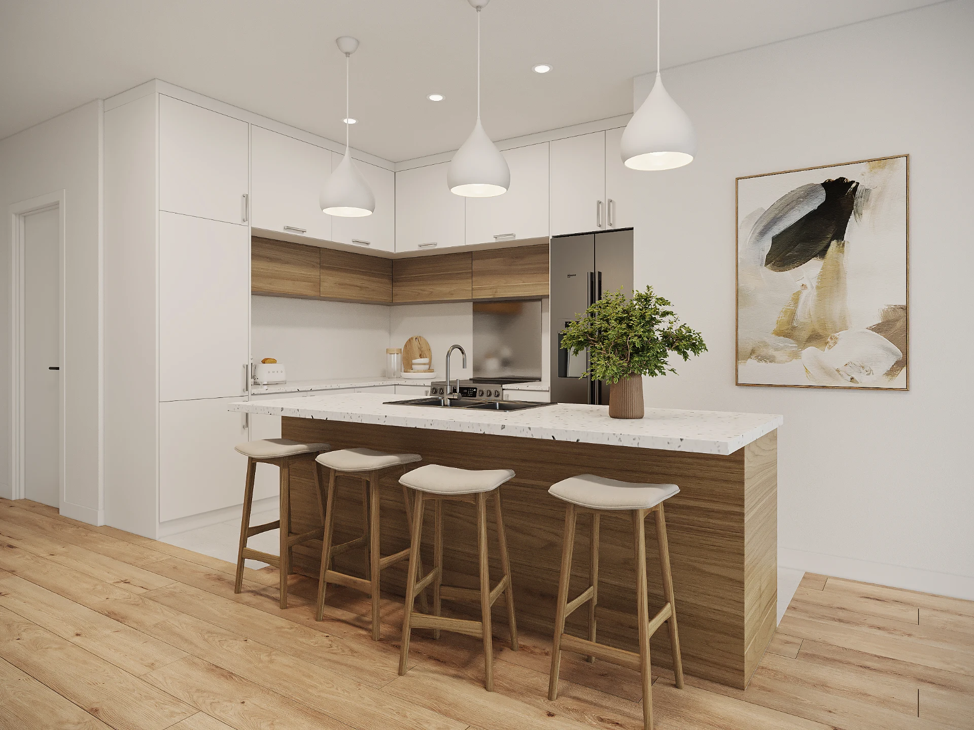 5.5 neuf à Sainte-Julie, Quartier Lumicité avec stationnement