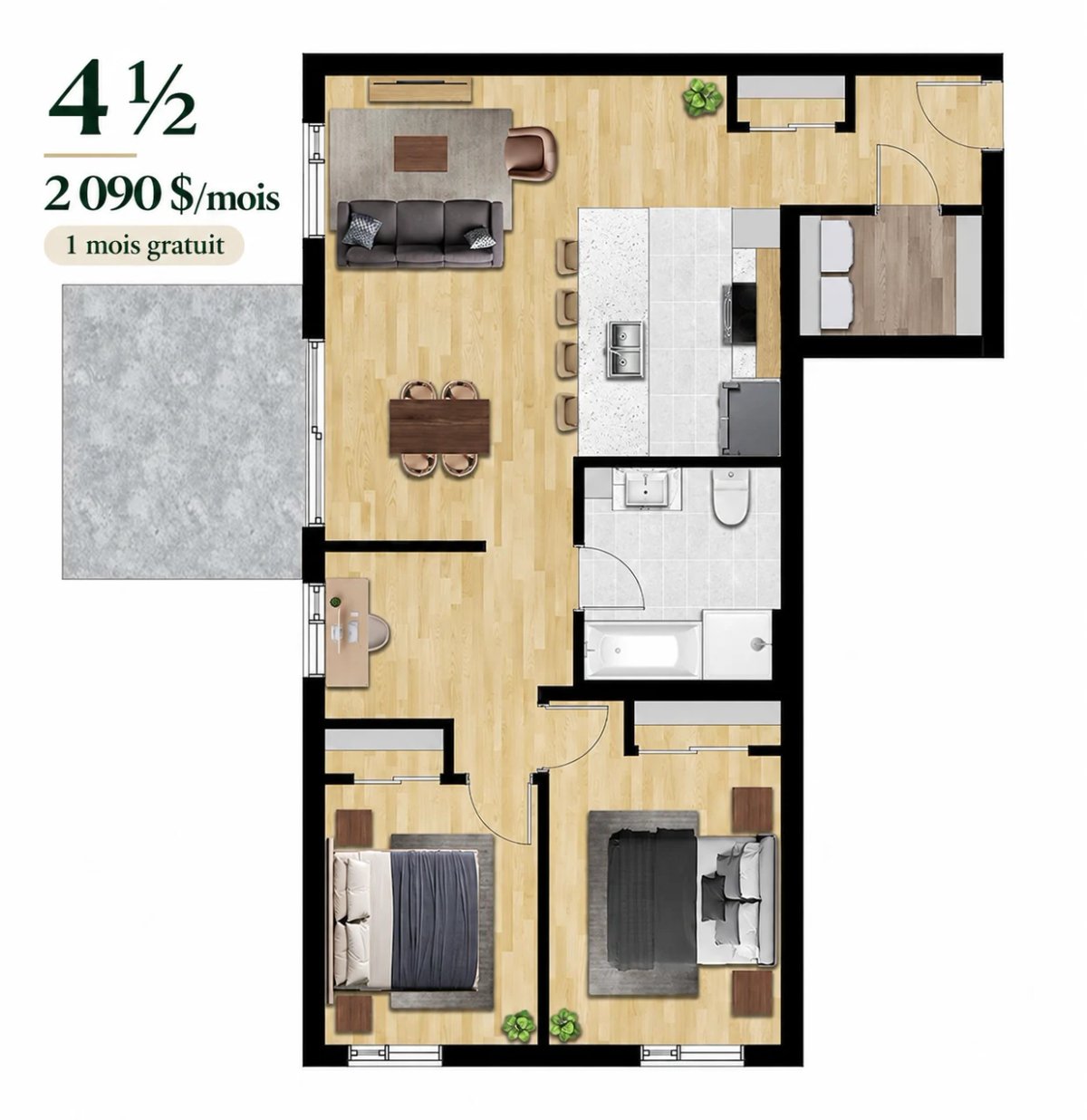Logement 4 ½ — 475 Avenue des Bâtisseurs, Sainte-Julie — photo 1